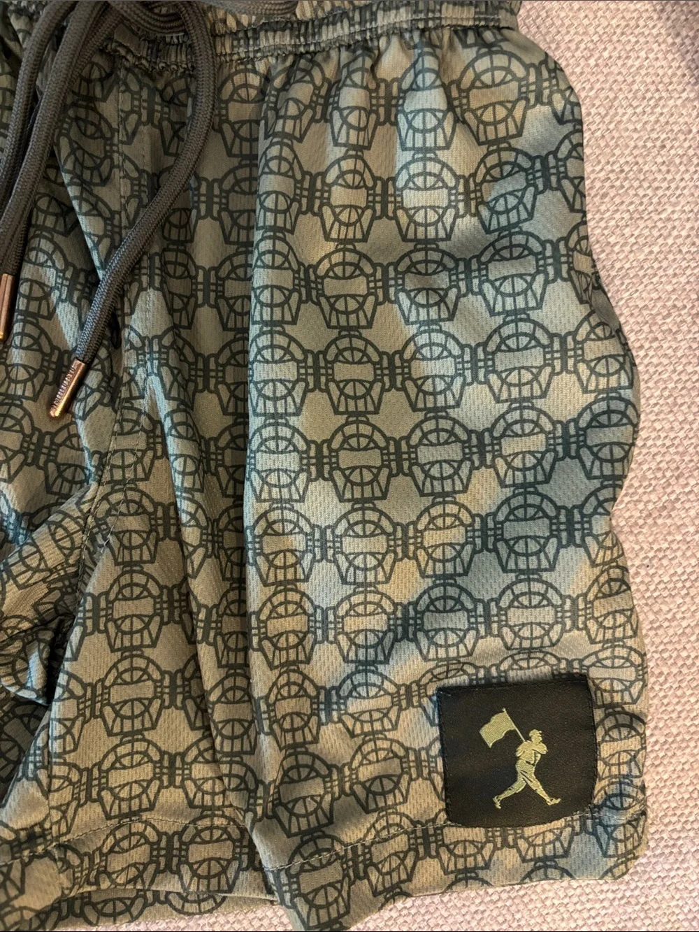 Baseballism Boys' Green Camo Shorts - YS
